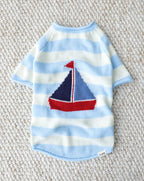 Ships Ahoy Blue + White Striped Sweater