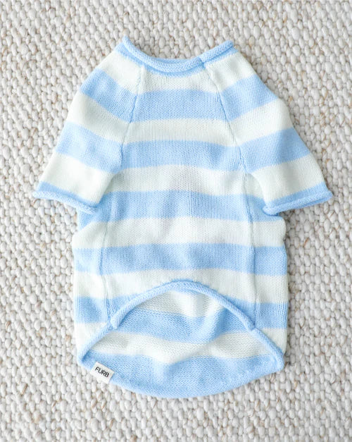 Ships Ahoy Blue + White Striped Sweater