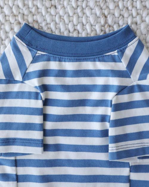 Casual Cutie Blue + White Relaxed Dog T-Shirt