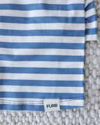 Casual Cutie Blue + White Relaxed Dog T-Shirt