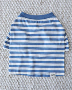 Casual Cutie Blue + White Relaxed Dog T-Shirt