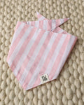 Paige Pink Striped Dog Bandana