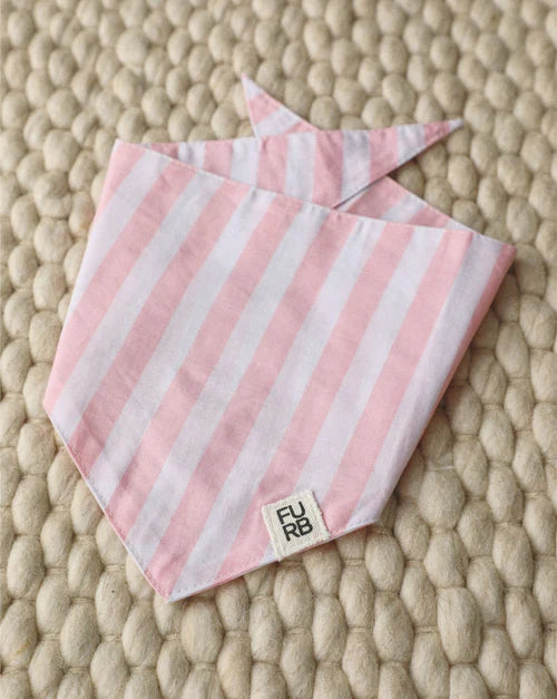 Paige Pink Striped Dog Bandana