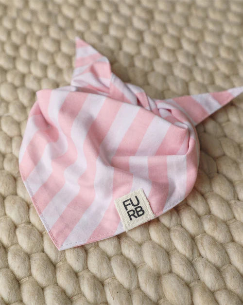 Paige Pink Striped Dog Bandana