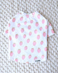 Stay Sweet Strawberry Print Dog T-Shirt