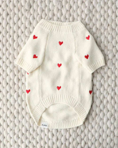 Fur-ever Yours Heart Dog Sweater