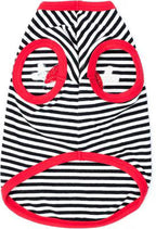 The Worthy Dog Pirate Tee Dog Shirt, Black/White
