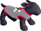 The Worthy Dog Pirate Tee Dog Shirt, Black/White