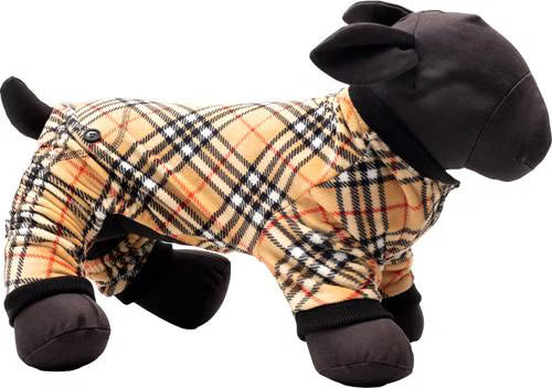 The Worthy Dog Jammies Dog Pajamas, Tan Plaid