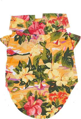 Doggie Design Hawaiian Sunset Hibiscus Dog & Cat Camp Shirt