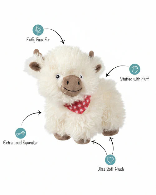 Don't Have a Cow Fuzzy Dog Toy