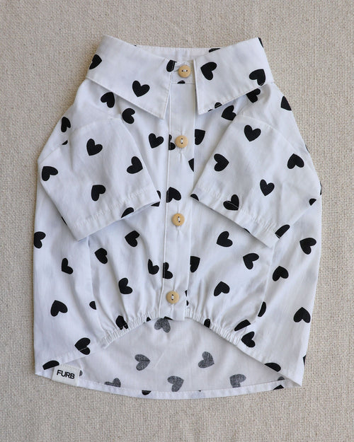 Puppy Love Heart Print Dog Shirt