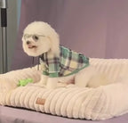 Green Plaid Dog Hoodie