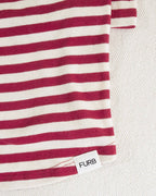 Playful Pooch Red + Ivory Striped Dog T-Shirt