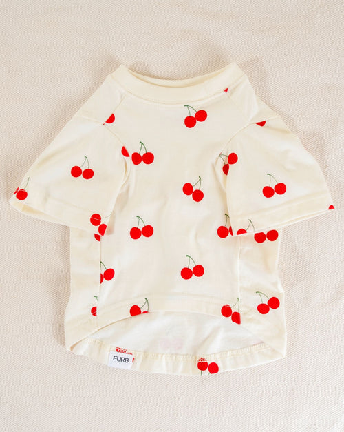 Casual Cutie Cherry Relaxed Dog T-Shirt