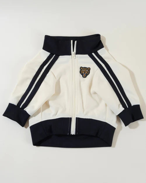 Team Captain Ivory + Black Track Jacket