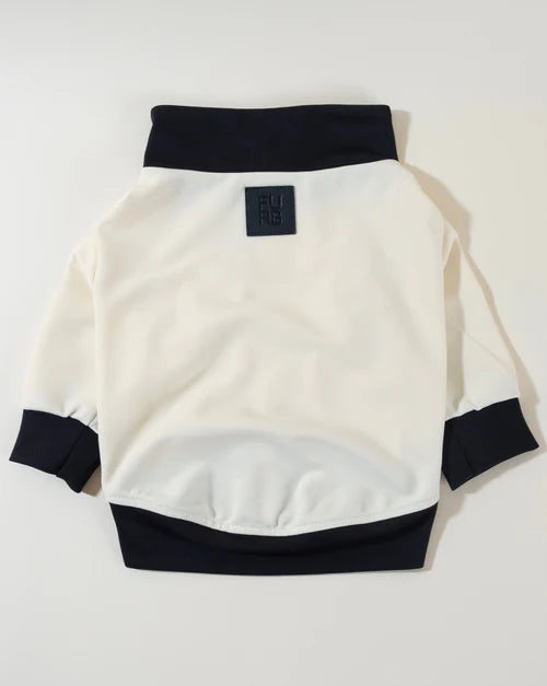 Team Captain Ivory + Black Track Jacket