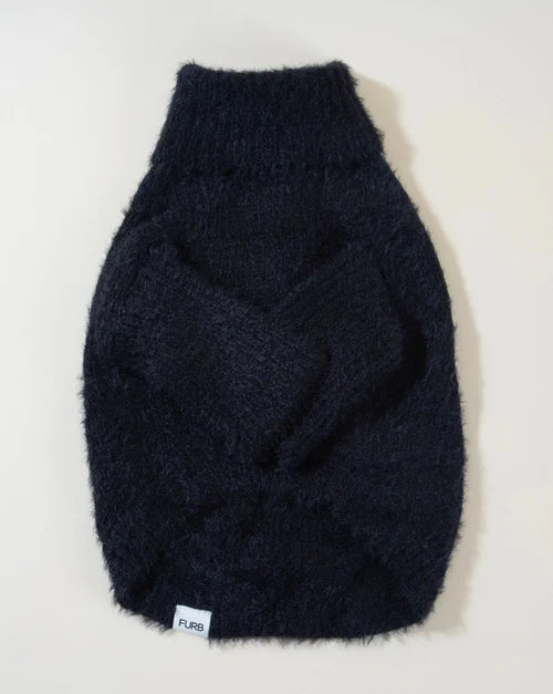 Bobbi Black Eyelash Knit Dog Sweater
