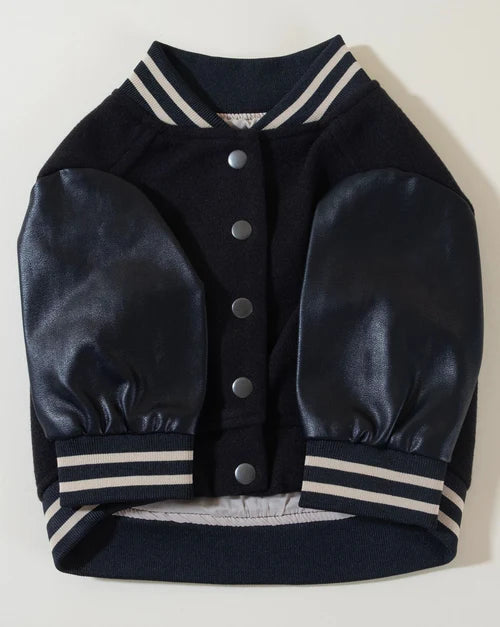 Leader of the Pack Black Letterman Jacket