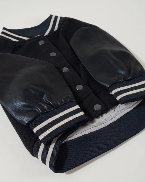 Leader of the Pack Black Letterman Jacket