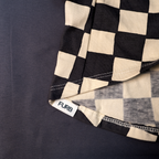 Make a Move Washed Black Check Print Dog T-Shirt