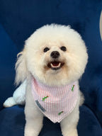 The Worthy Dog Pink Stripe Alligator Dog Bandana, Pink