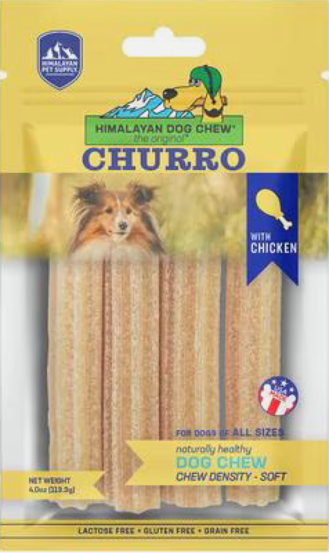 Himalayan Dog Chew yakyCHURRO Real Chicken Flavor Dog Treats, 4 count