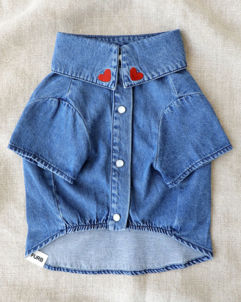 Boot Scootin' Denim Dog Shirt