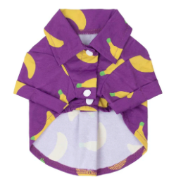 Banana Button Up Dog Shirt