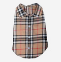 The Worthy Dog Tan Plaid Dog Shirt, Tan