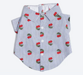 The Worthy Dog Cherries Dog Shirt, Blue/White