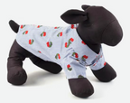 The Worthy Dog Cherries Dog Shirt, Blue/White