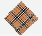 The Worthy Dog Tan Plaid Dog Bandana, Tan