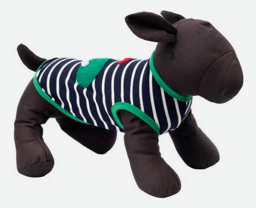 The Worthy Dog Golf Tee Dog Dog Shirt, Navy/White