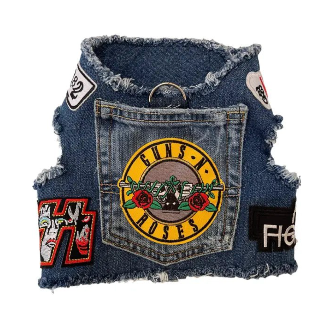 Upcycled Denim Rocker Harness- G & ROSES