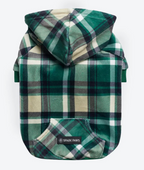 Green Plaid Dog Hoodie