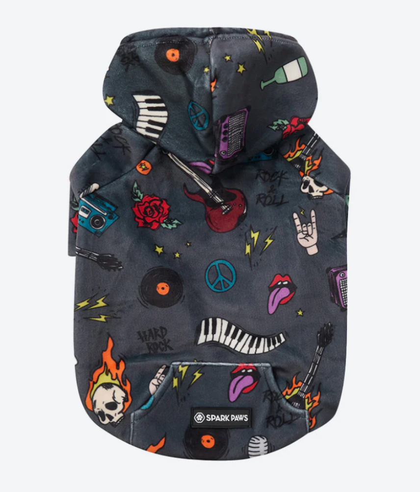 Rock and Roll Dog Hoodie