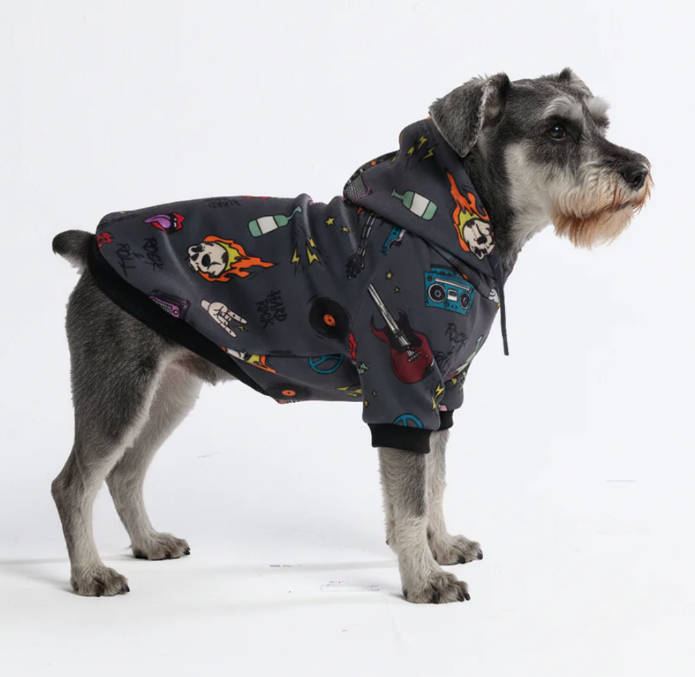 Rock and Roll Dog Hoodie