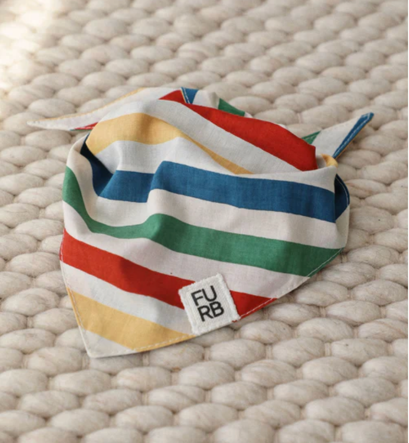 Beach Blanket Bingo Multi Striped Dog Bandana