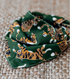 El Tigre Green Print Dog Bandana
