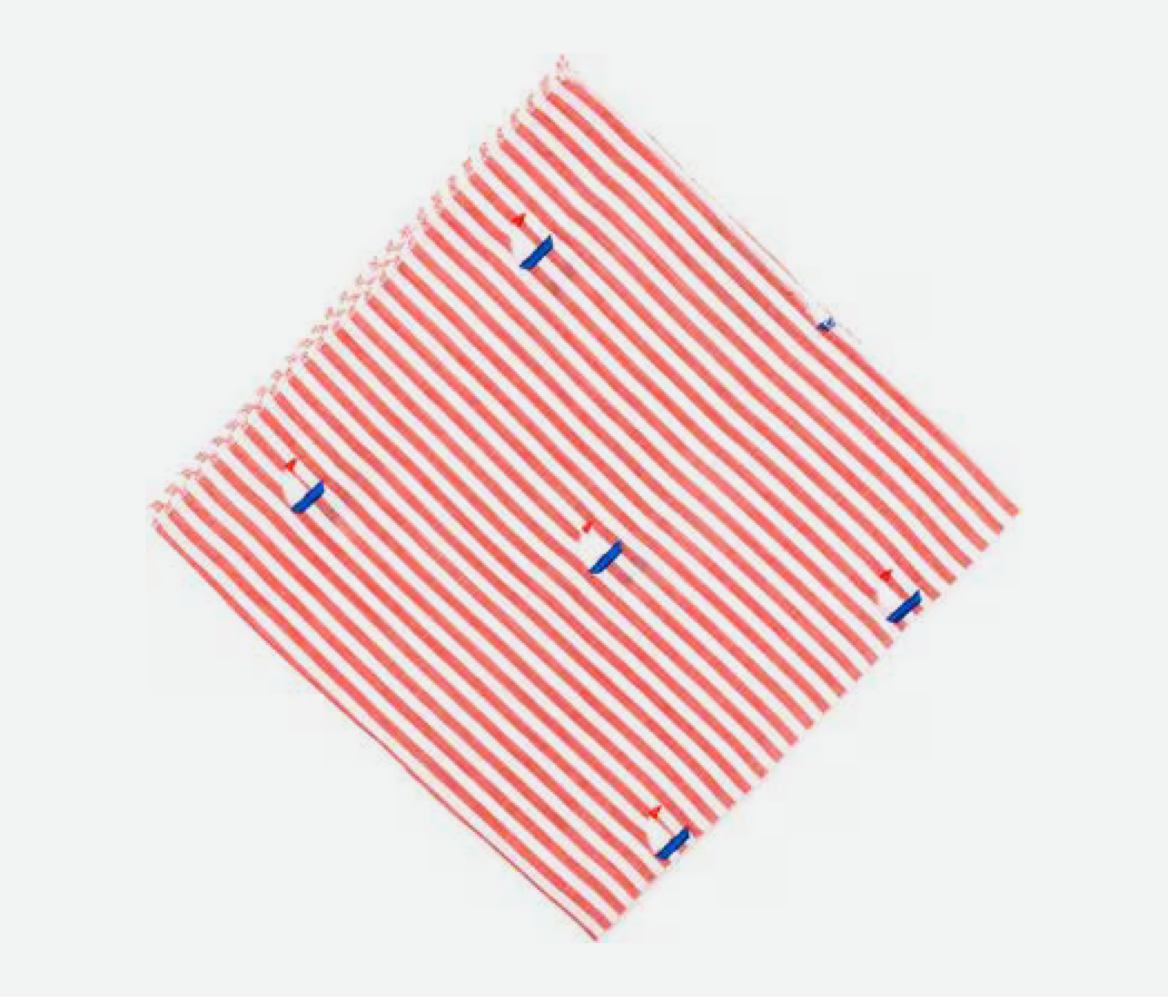 The Worthy Dog Red Stripe Sailboat Dog Bandana, Red/White