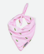 The Worthy Dog Pink Stripe Alligator Dog Bandana, Pink