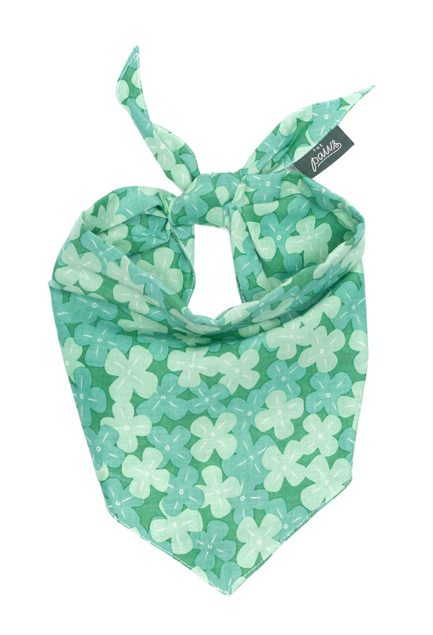 The Paws Clover Dog & Cat Bandana, Green