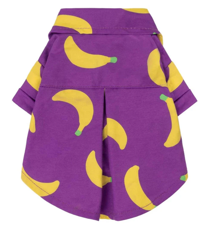 Banana Button Up Dog Shirt