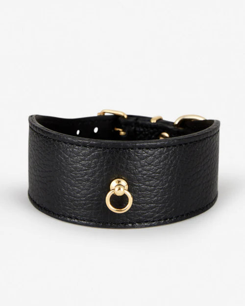 Roma Leather Collar in Black